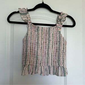 Art class multicolored striped top